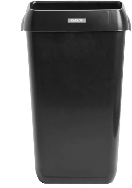 Katrin Waste Bin 25 L, papirkurv med lokk, svart